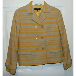 Talbots  Double Breasted Striped Blazer Size 2P